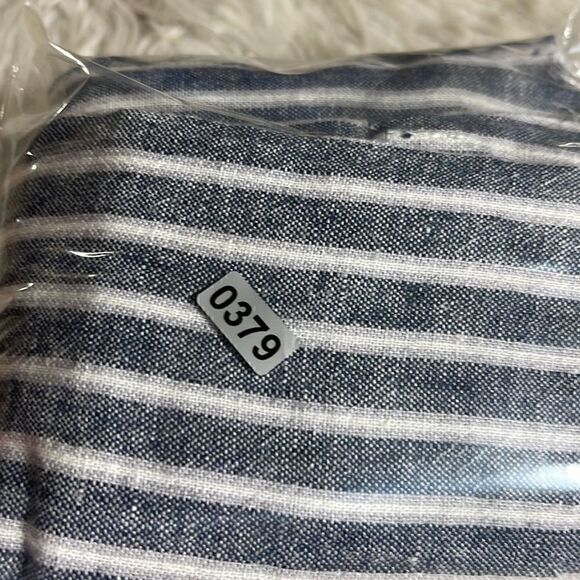 For Cynthia pants womens Sz Small striped  Linen blend drawstring Pull on light - Picture 12 of 12